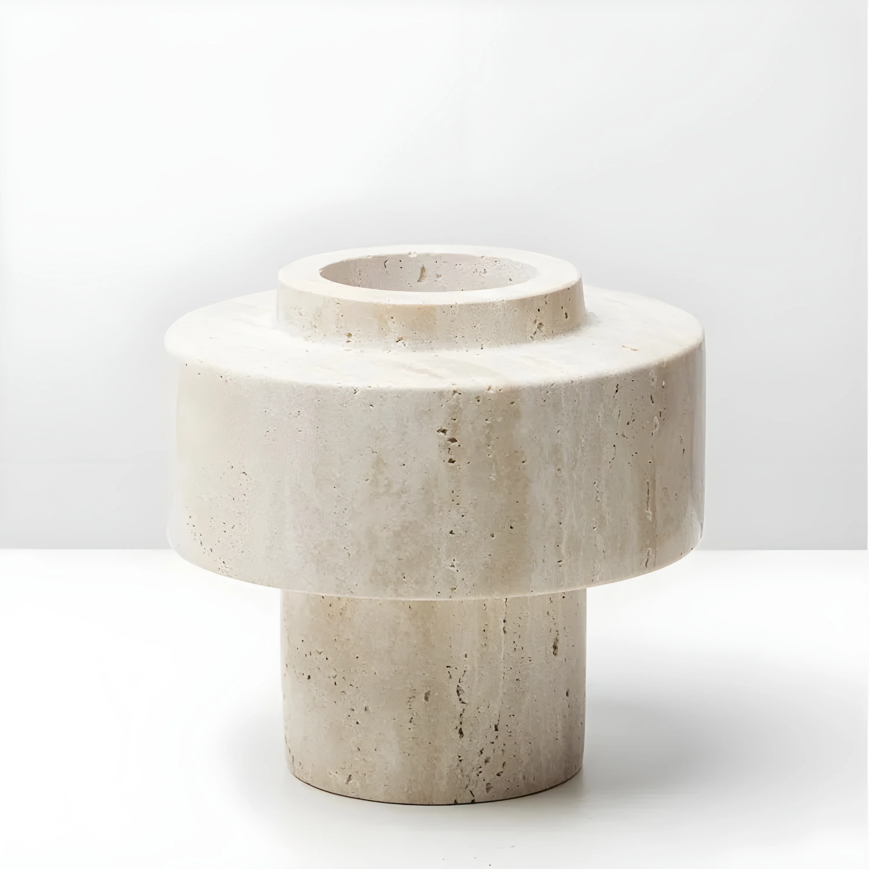 Minimalistic Natural Marble Pillar Vase