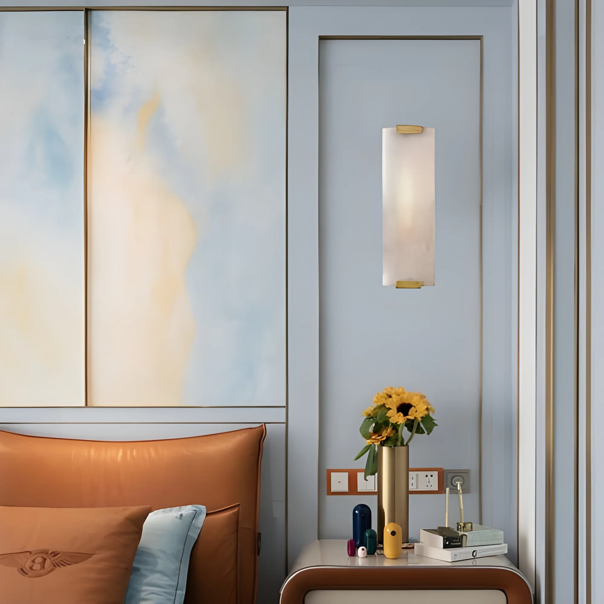 Modern Marble Wall Lamp in Postmodern Style for Dining Room, Bedroom