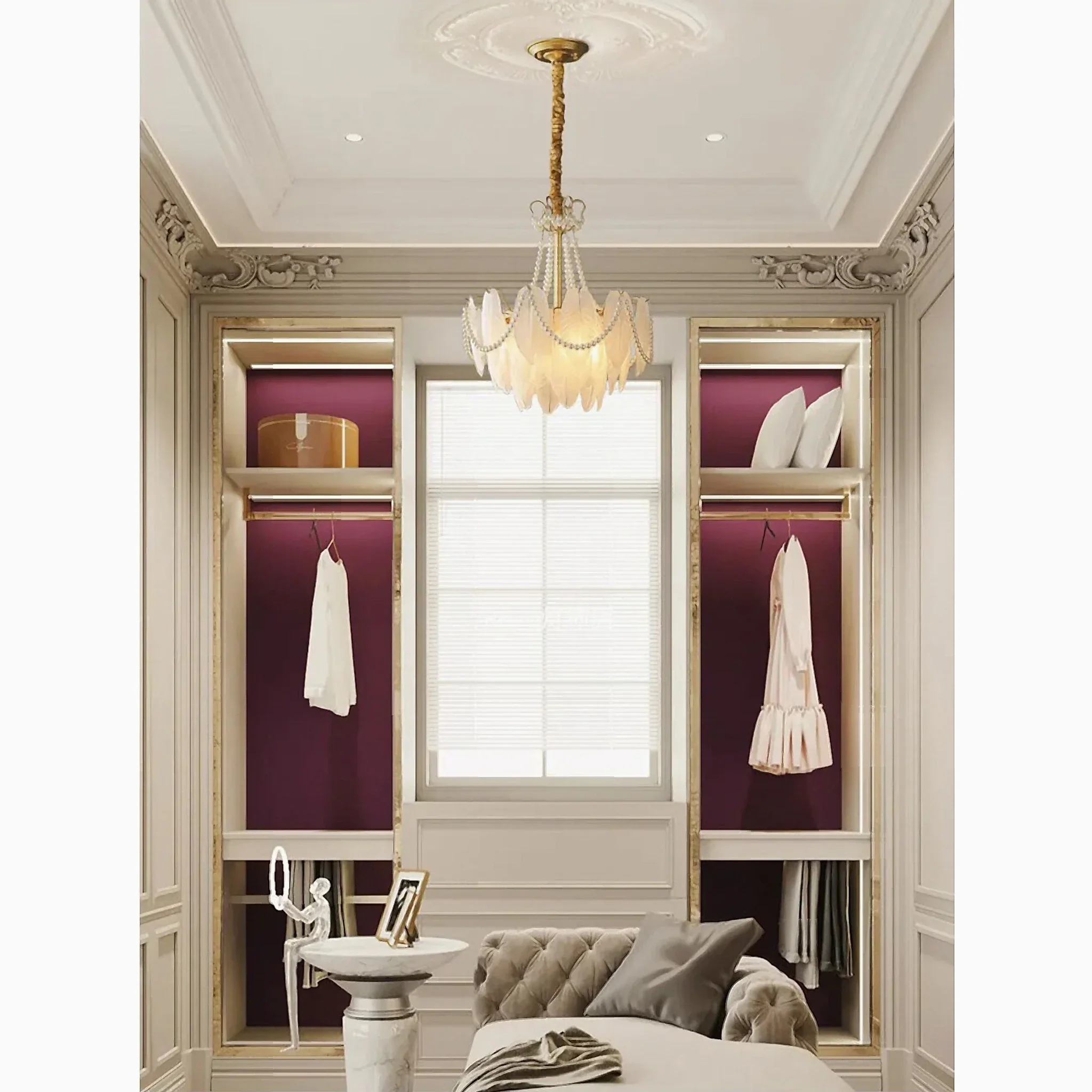 Lantosque | Lux Noble Glass Feather Elegant Chandelier