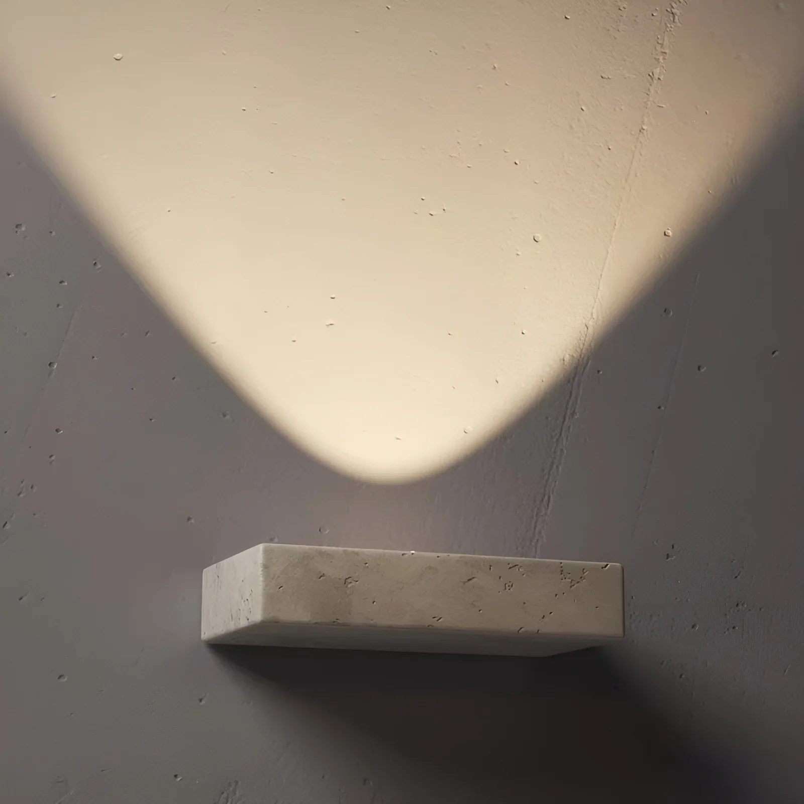 Natural Travertine Wall Lamp - Minimalist Stone Sconce