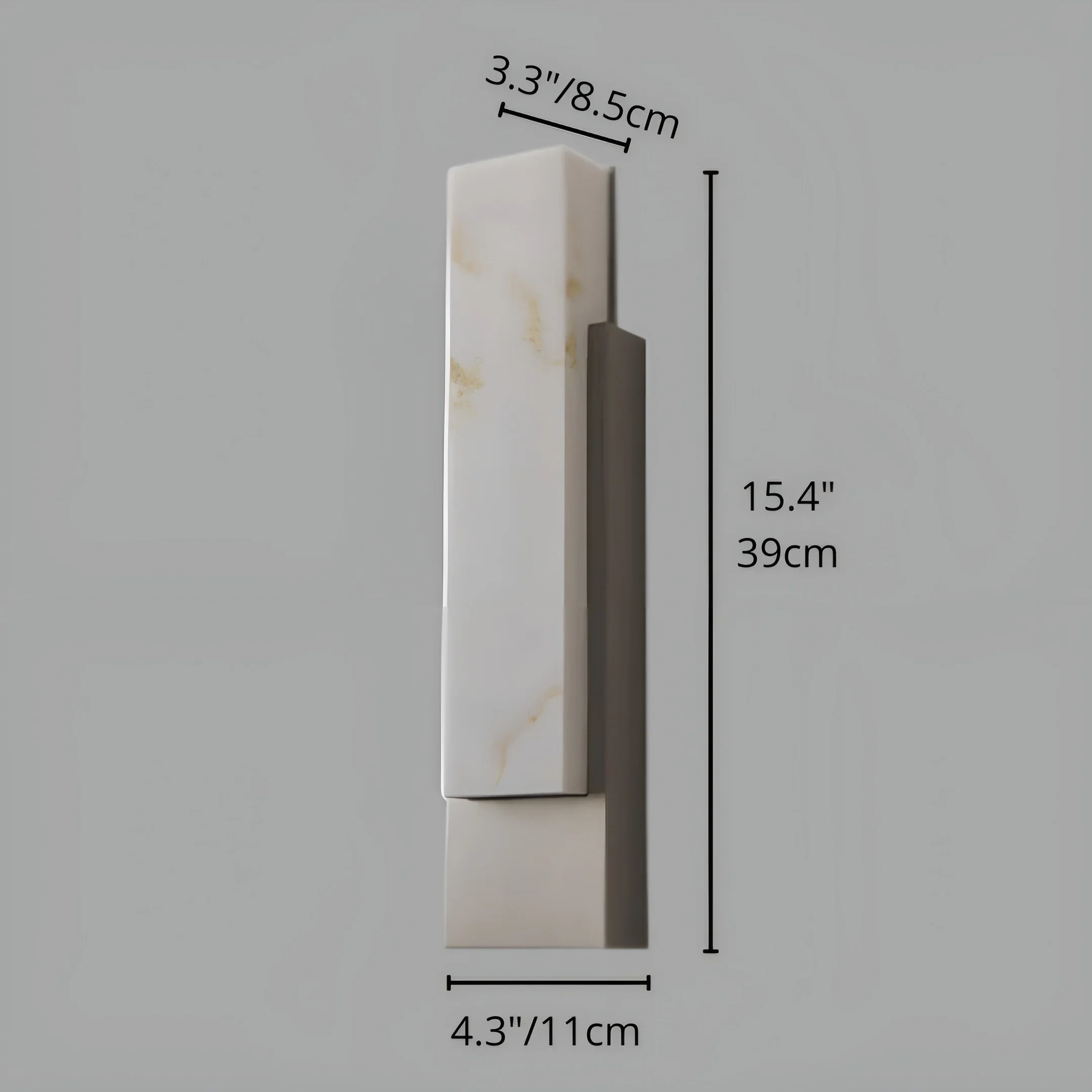 Modern Marble-Look Outdoor Wall Light - Stainless Steel LED Sconce