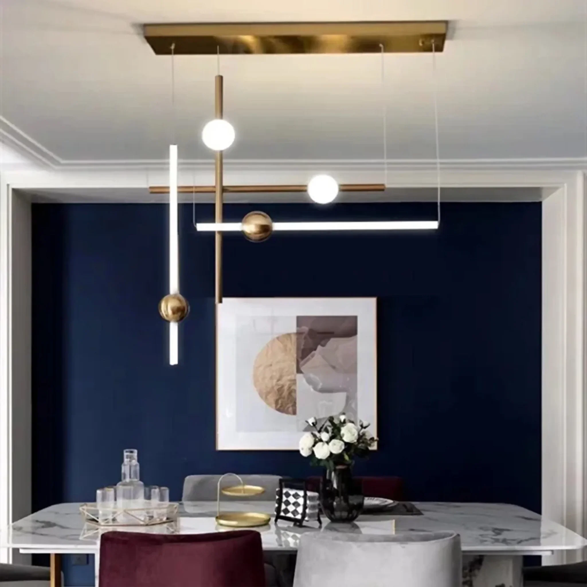 St. Gallen | Stylish Minimalistic Gold Chandelier