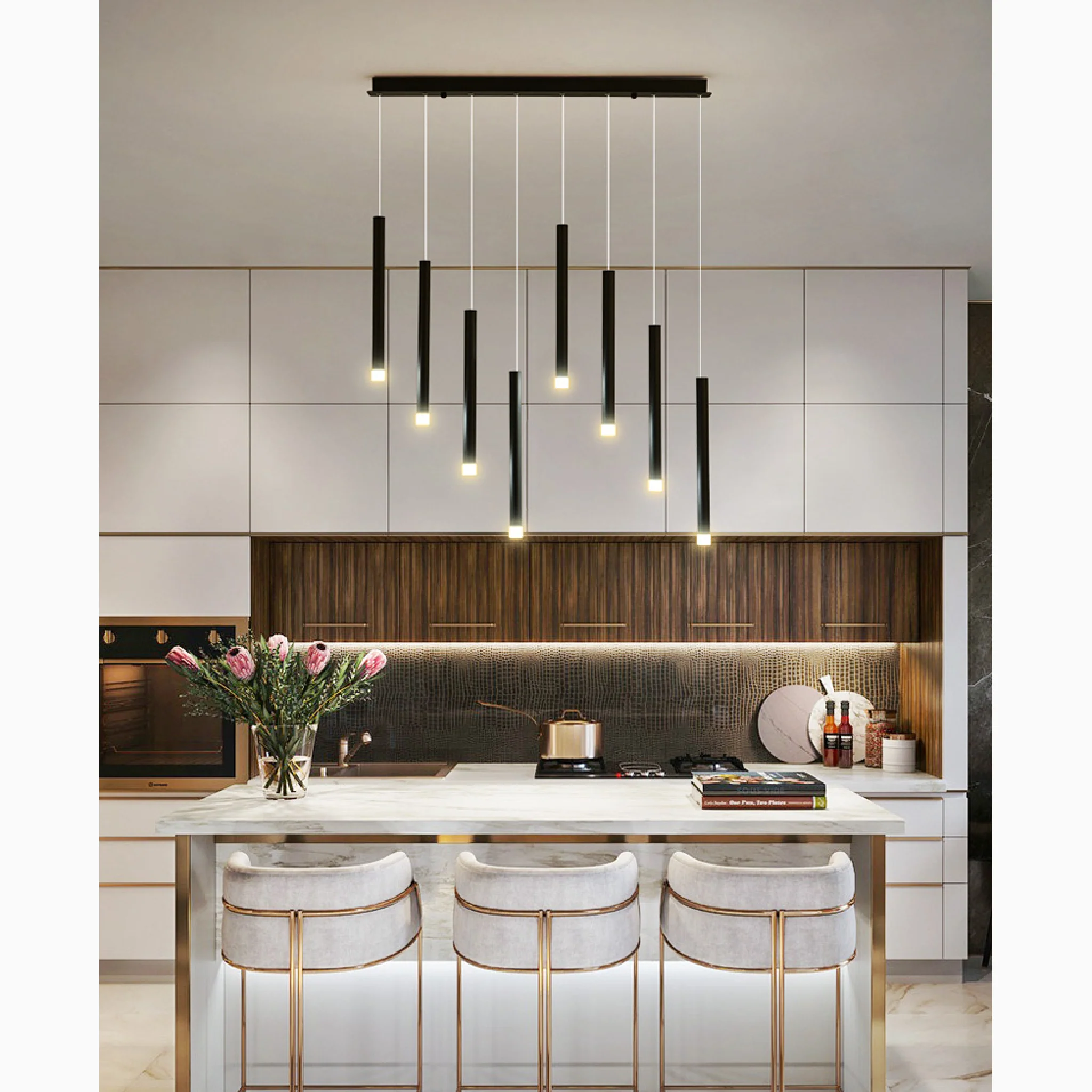 Burgdorf | Black Pendant Lamp in a Nordic Style for Kitchen