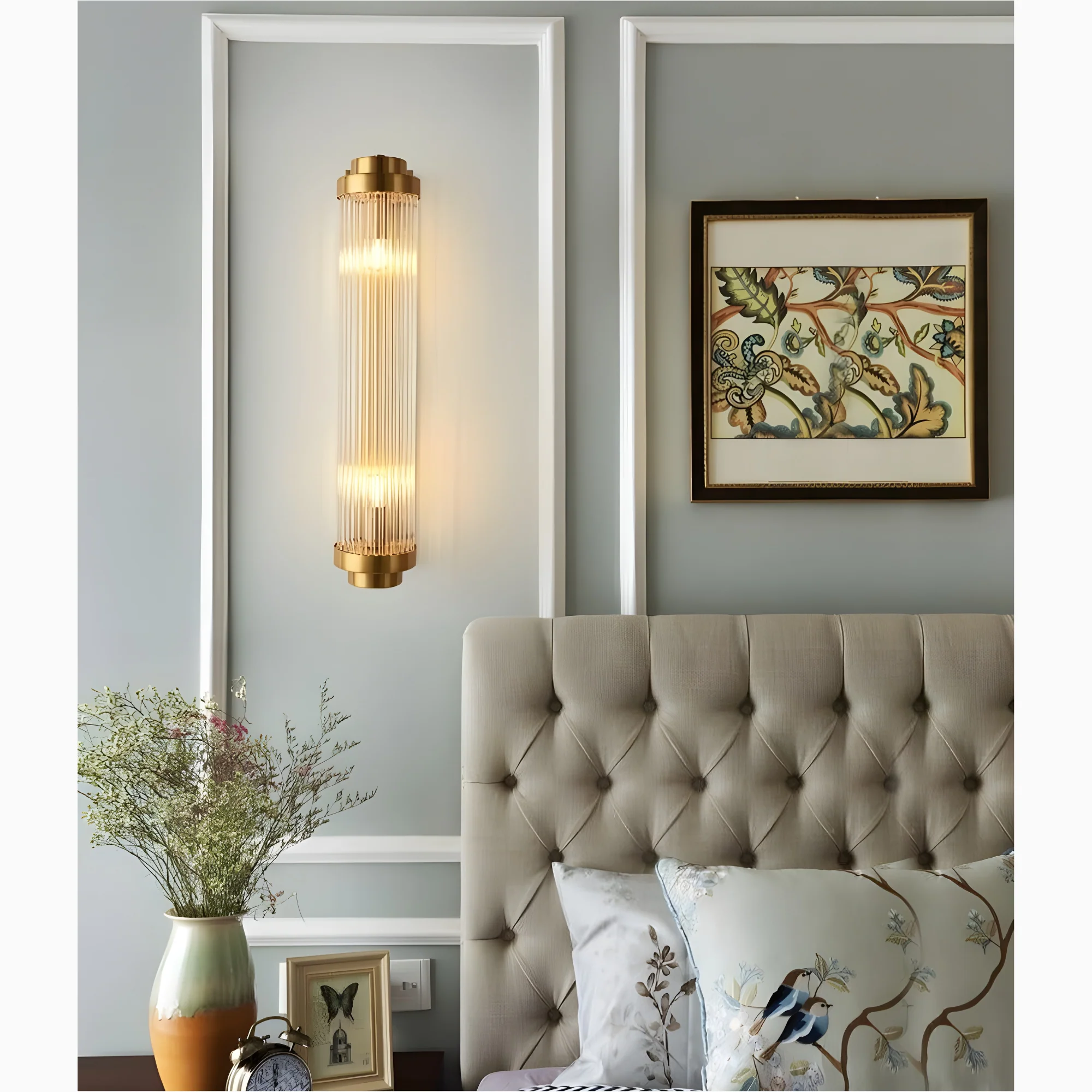 Luxury Crystal Wall Lamp in Nordic Style for Living Room, Bedroom