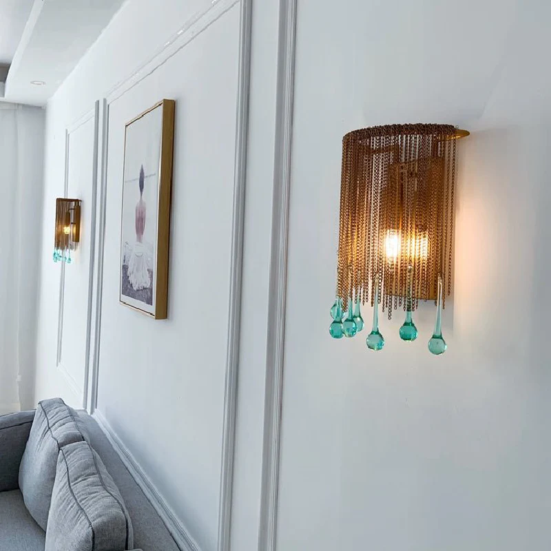 Luxury Wall Lamp in American Retro Style, Living Room, Bedroom