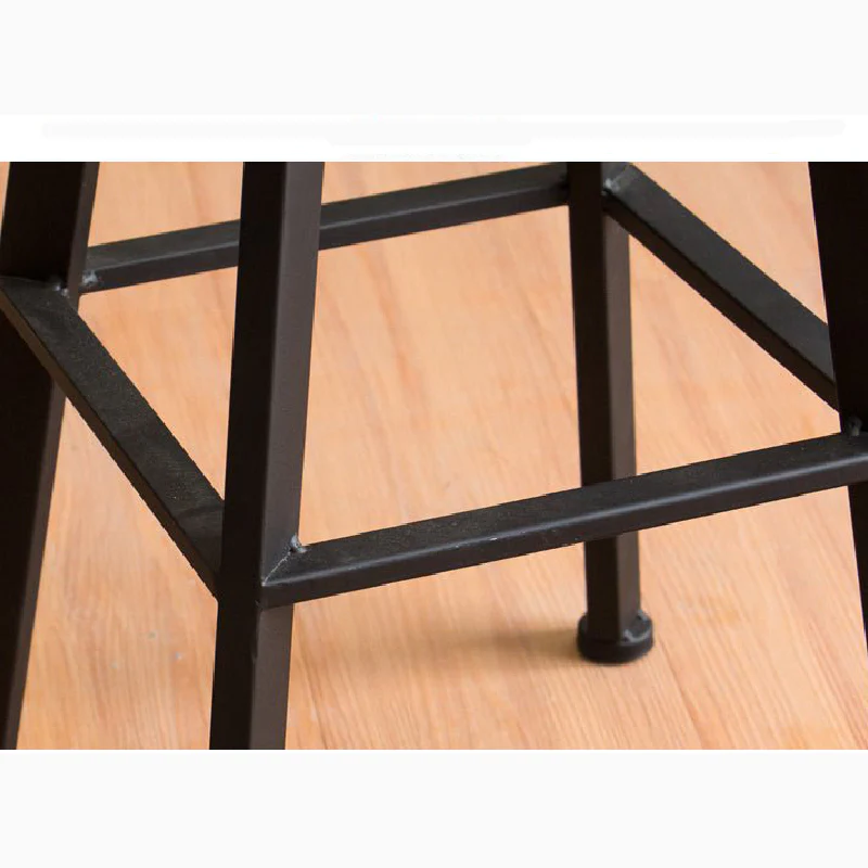 Industrial-Styled Iron Rotating and Lifting Bar Stool No.1