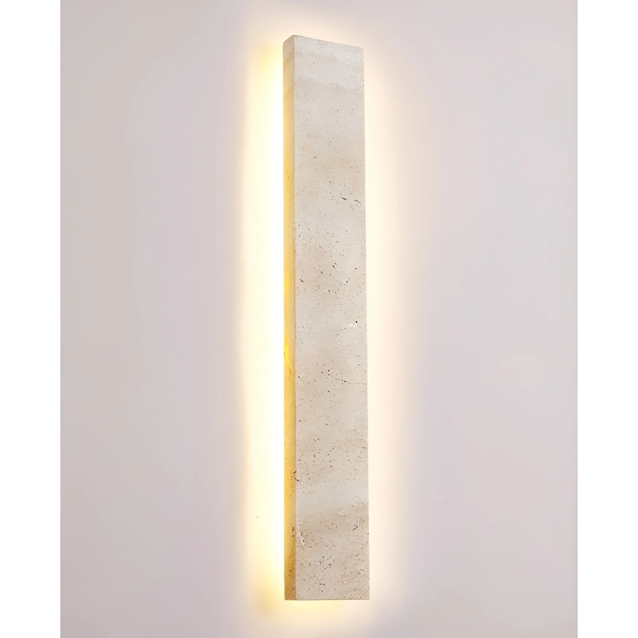 Solea Travertine Outdoor Light - Handcrafted Stone Wall Sconce