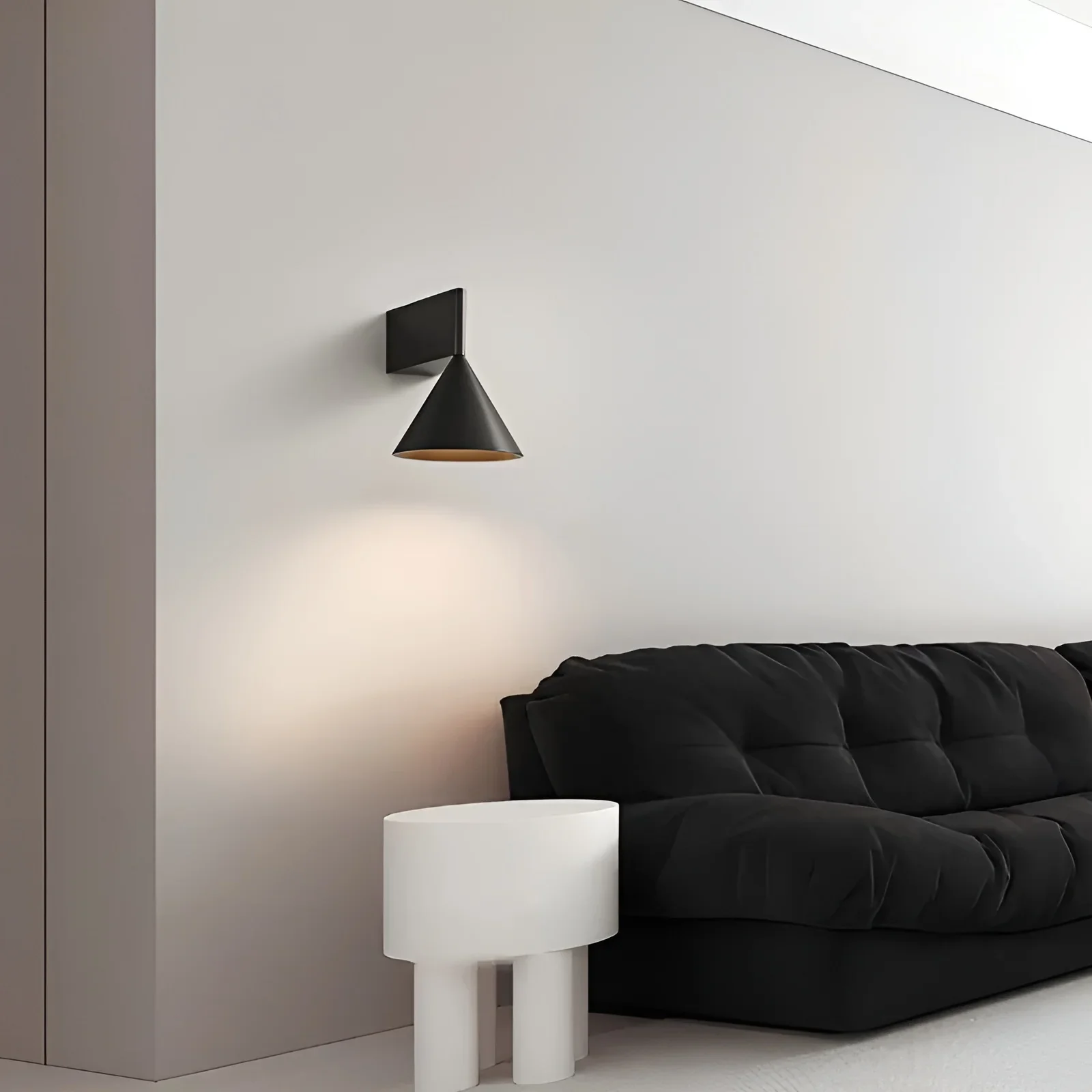 Bauhaus Aluminum Cone Wall Lamp with 3-Color LED