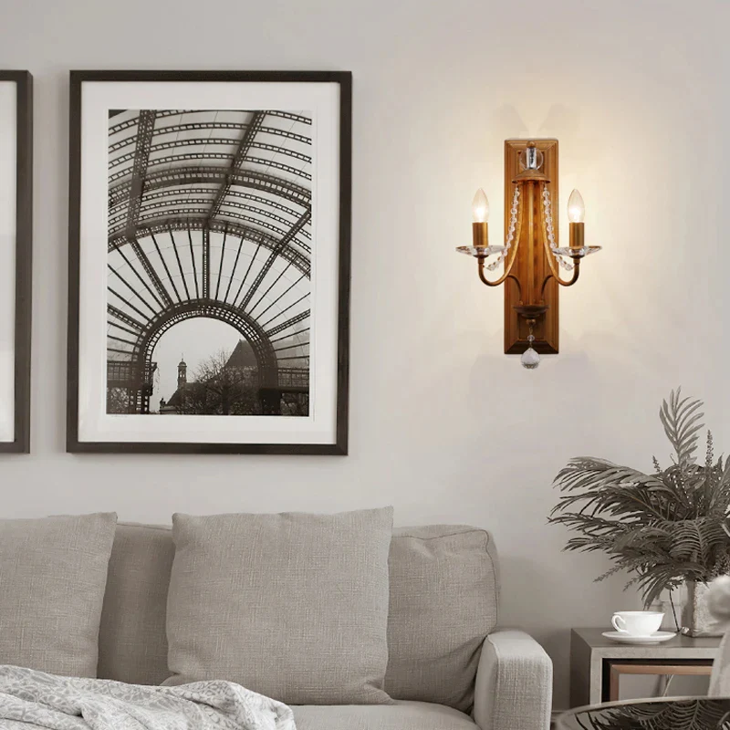 Retro Candle-Shaped Wall Sconce for Bedroom