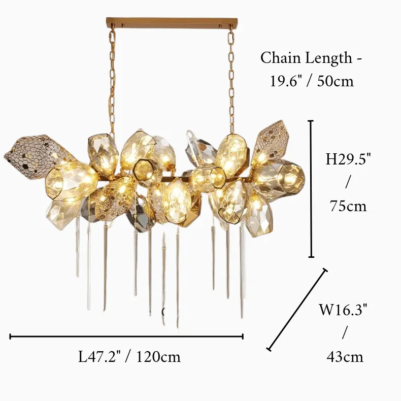 Postmodern Creative Luxury K9 Crystal Hanging Chandelier
