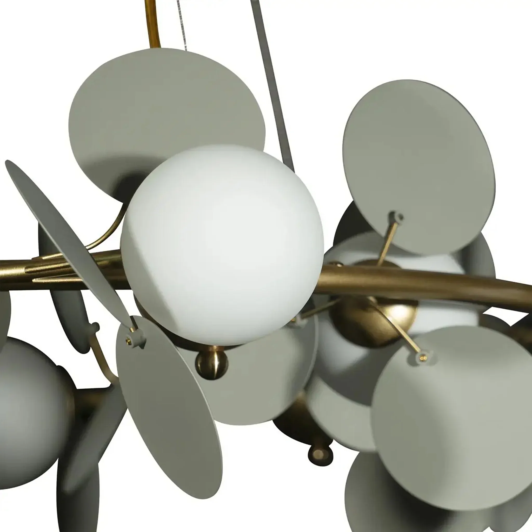 St. Moritz | Sleek Gold Glass Ceiling Chandelier