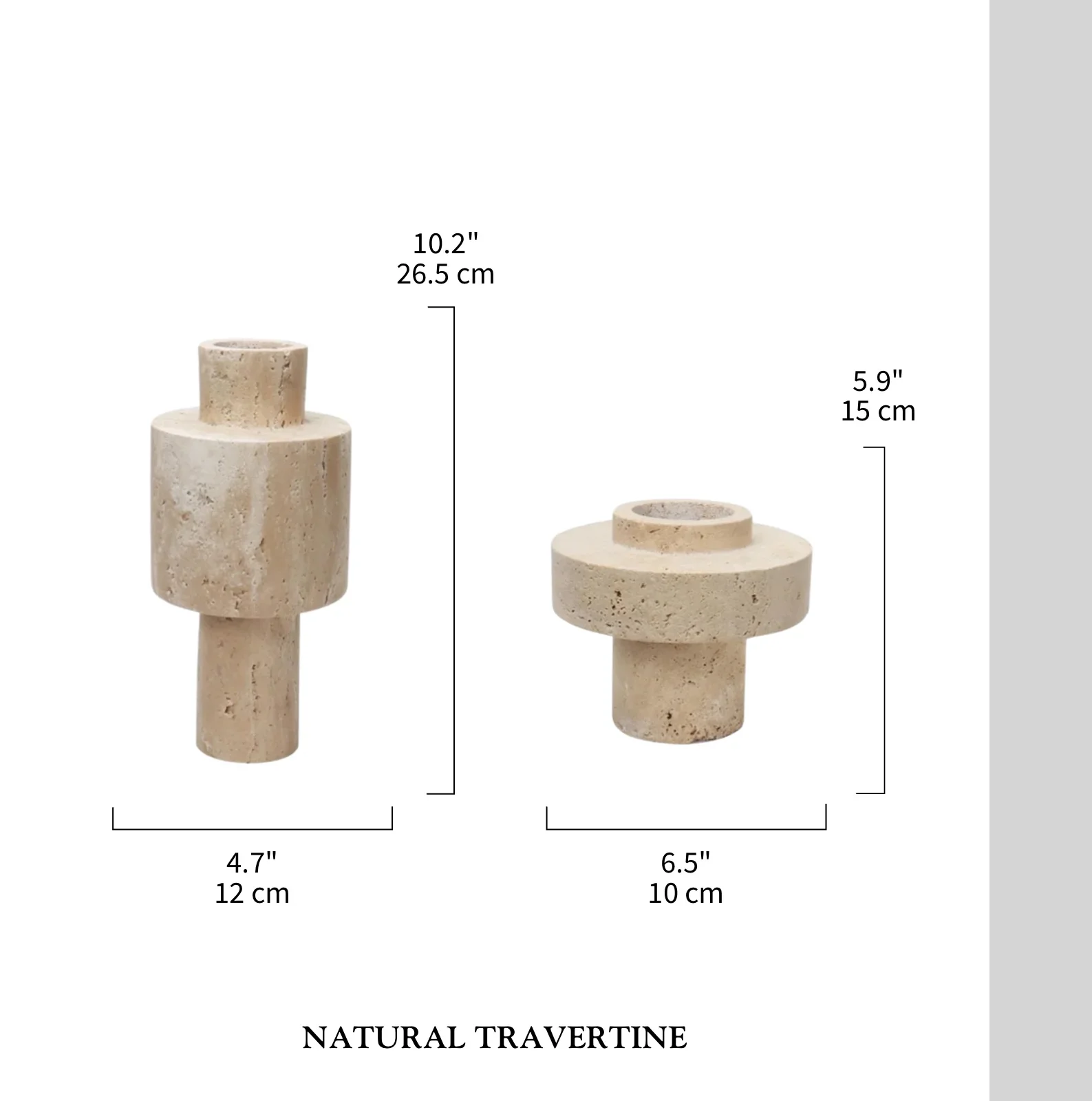 Modern Creative Travertine Vase For Bedroom