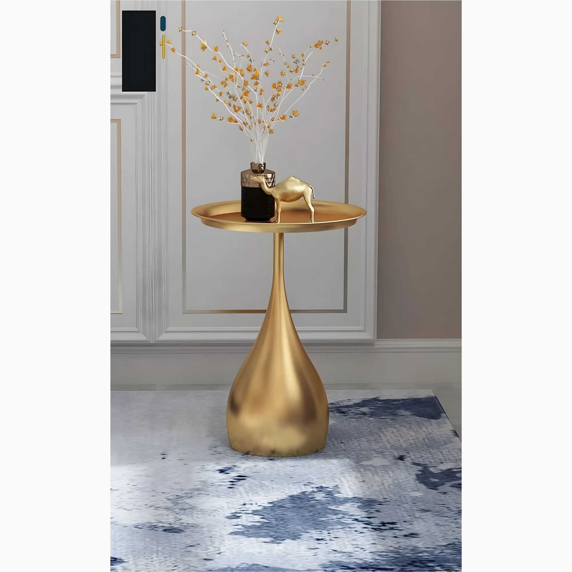 Marble Luxury Sofa Side Coffee Table for Living Room, Bedroom