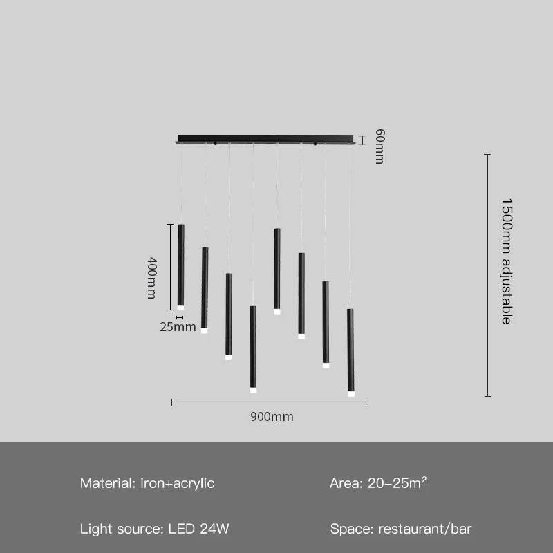 Burgdorf | Black Pendant Lamp in a Nordic Style for Kitchen