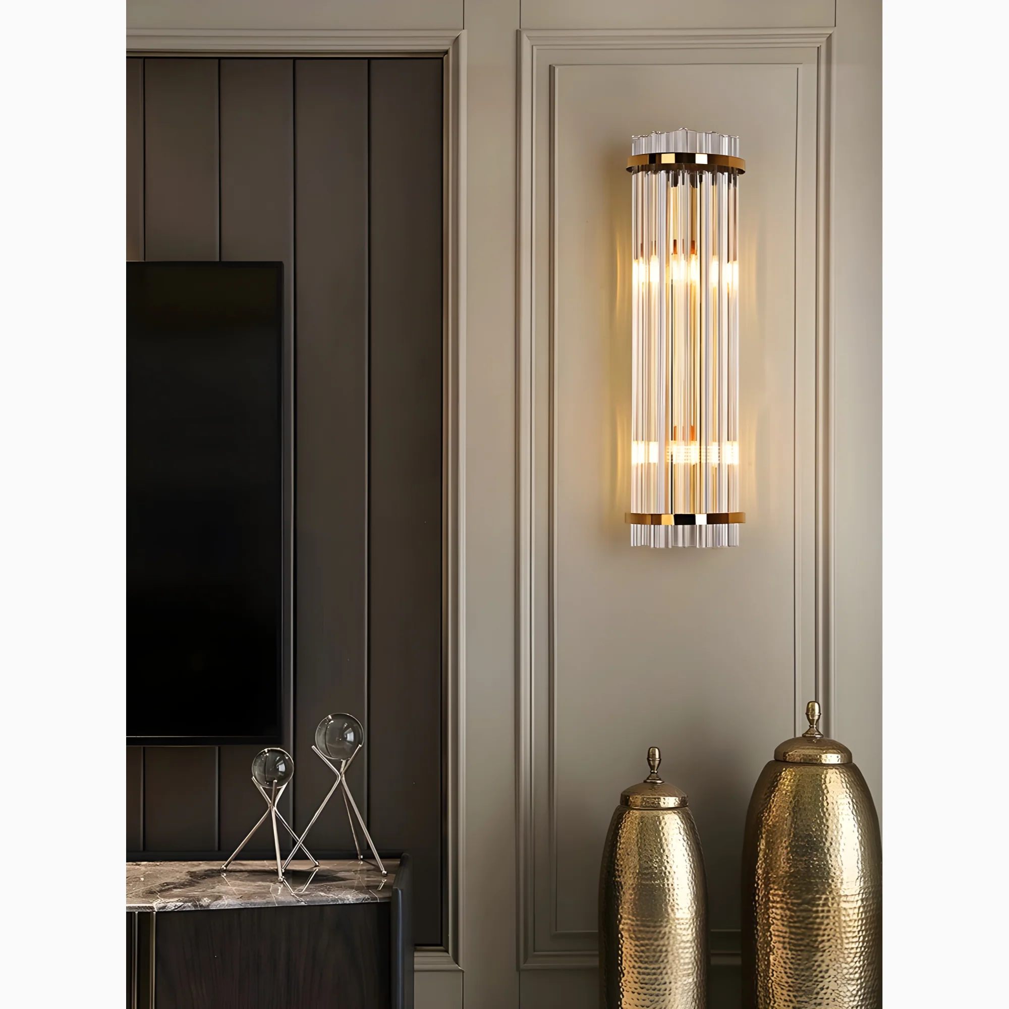 Luxury Crystal Wall Lamp in Nordic Style for Living Room, Bedroom