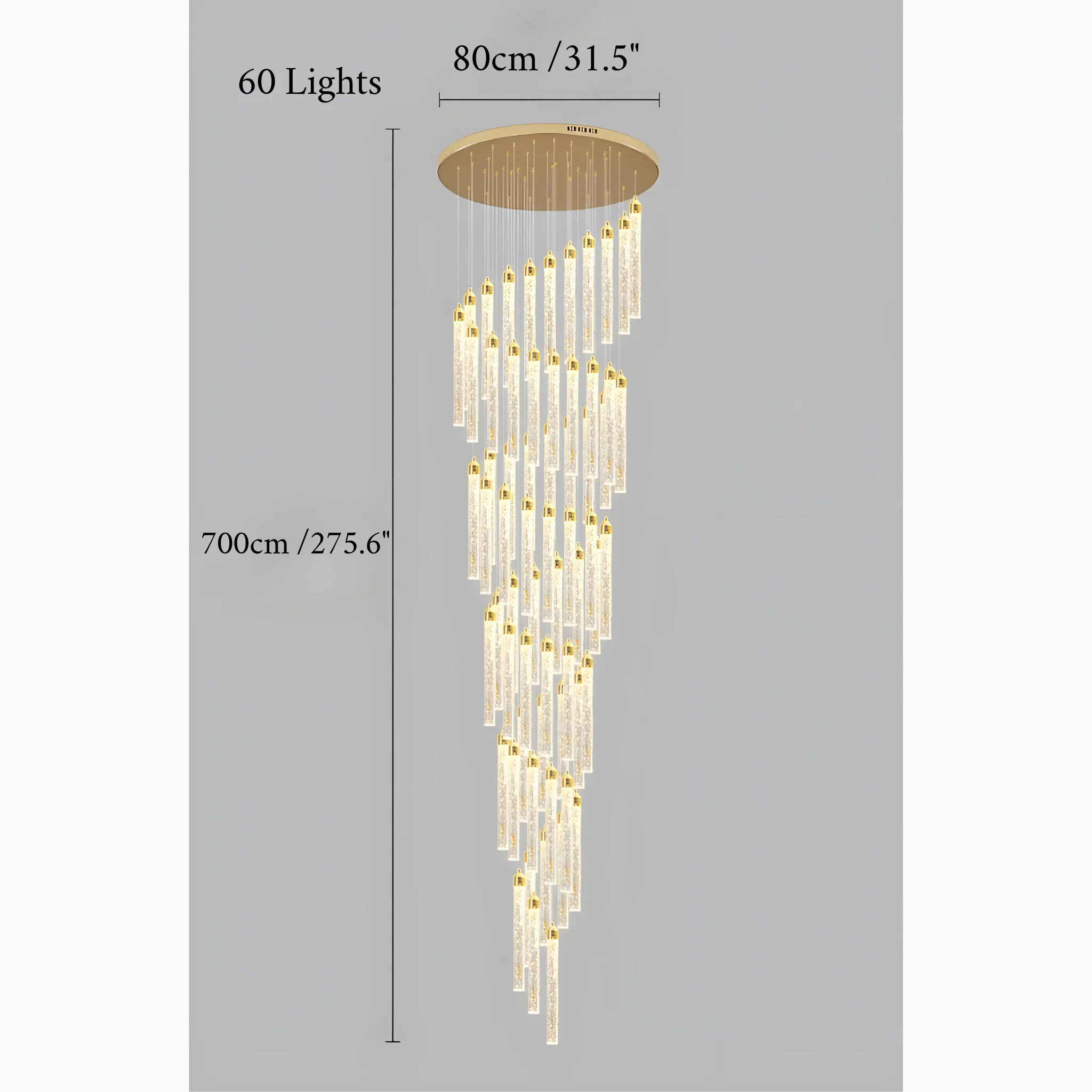 Varazze | Shimmering Magic Gold Crystal Pendant Lighting