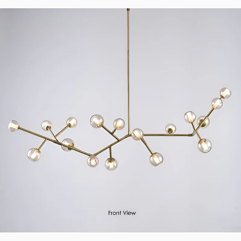 Luxury Molecular-Shaped Chandelier for Living Room, Kitchen, 17 Lights (Small), Warm Light