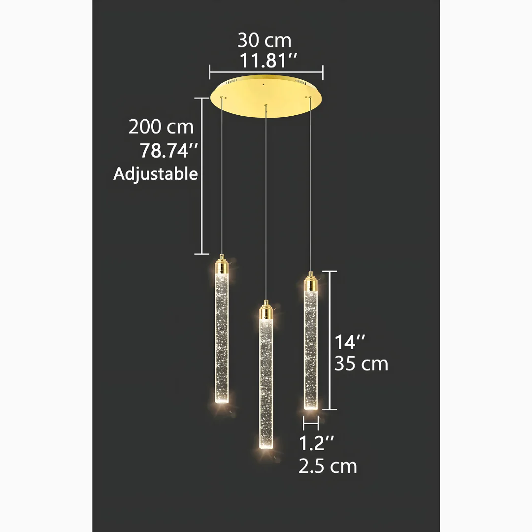 Varazze | Shimmering Magic Gold Crystal Pendant Lighting