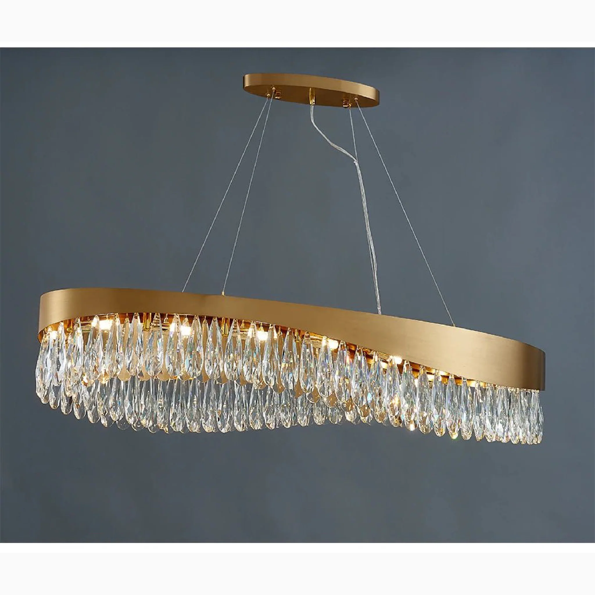 Capo Noli | New Modern Wave-shaped Crystal Chandelier