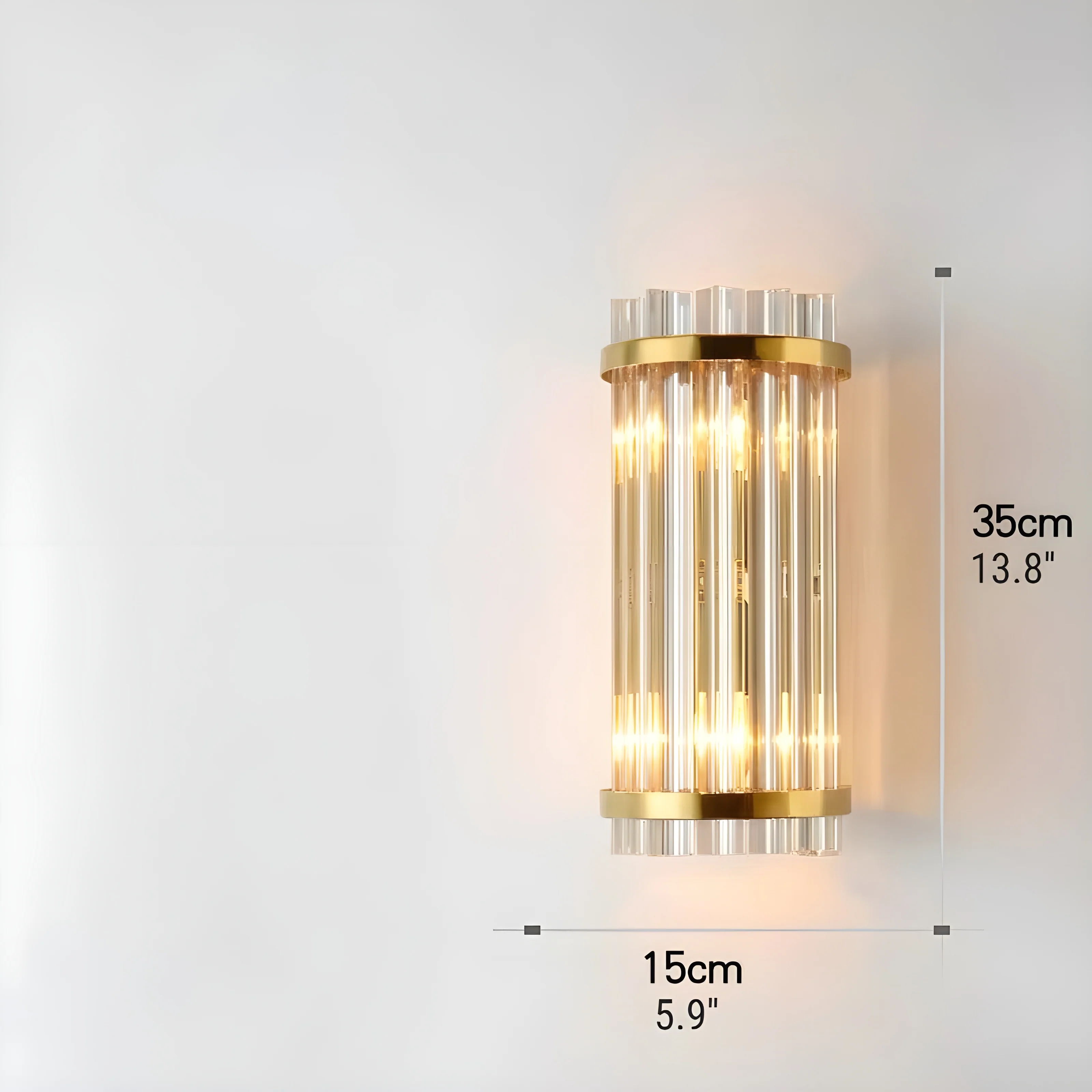 Luxury Crystal Wall Lamp in Nordic Style for Living Room, Bedroom