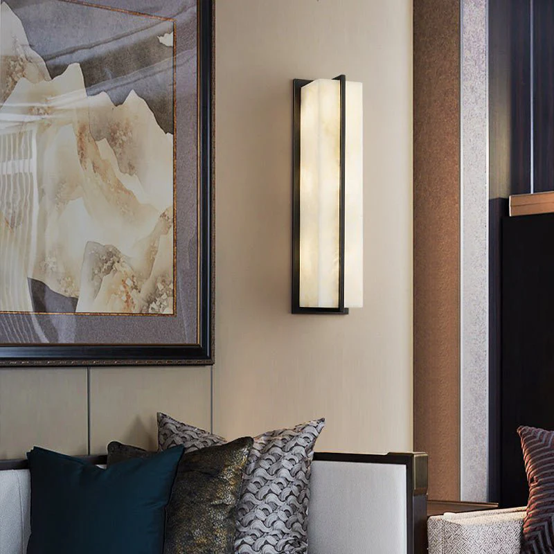 Modern Marble Wall Lamp in Minimalistic Style for Courtyard, Outdoor