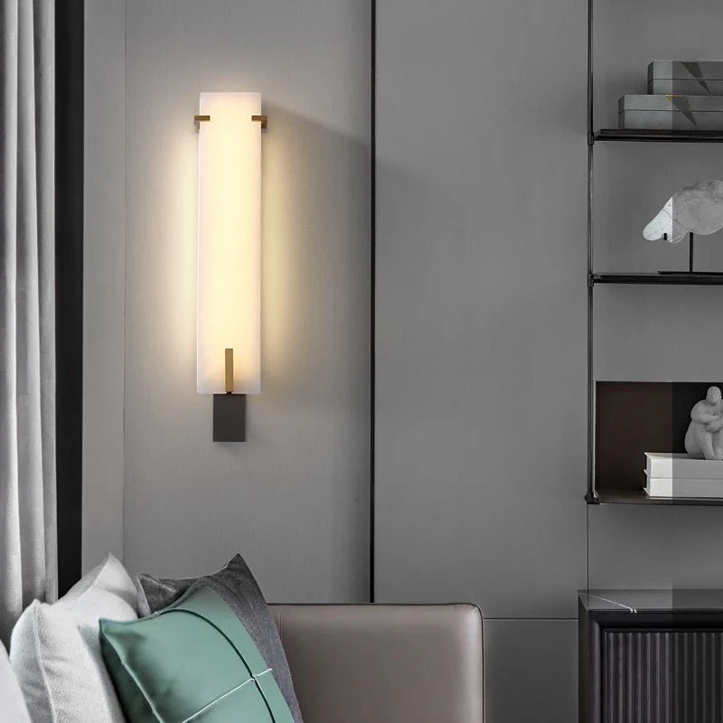 Luxury Marble Wall Lamp in Antique Style for Living Room, Bedroom