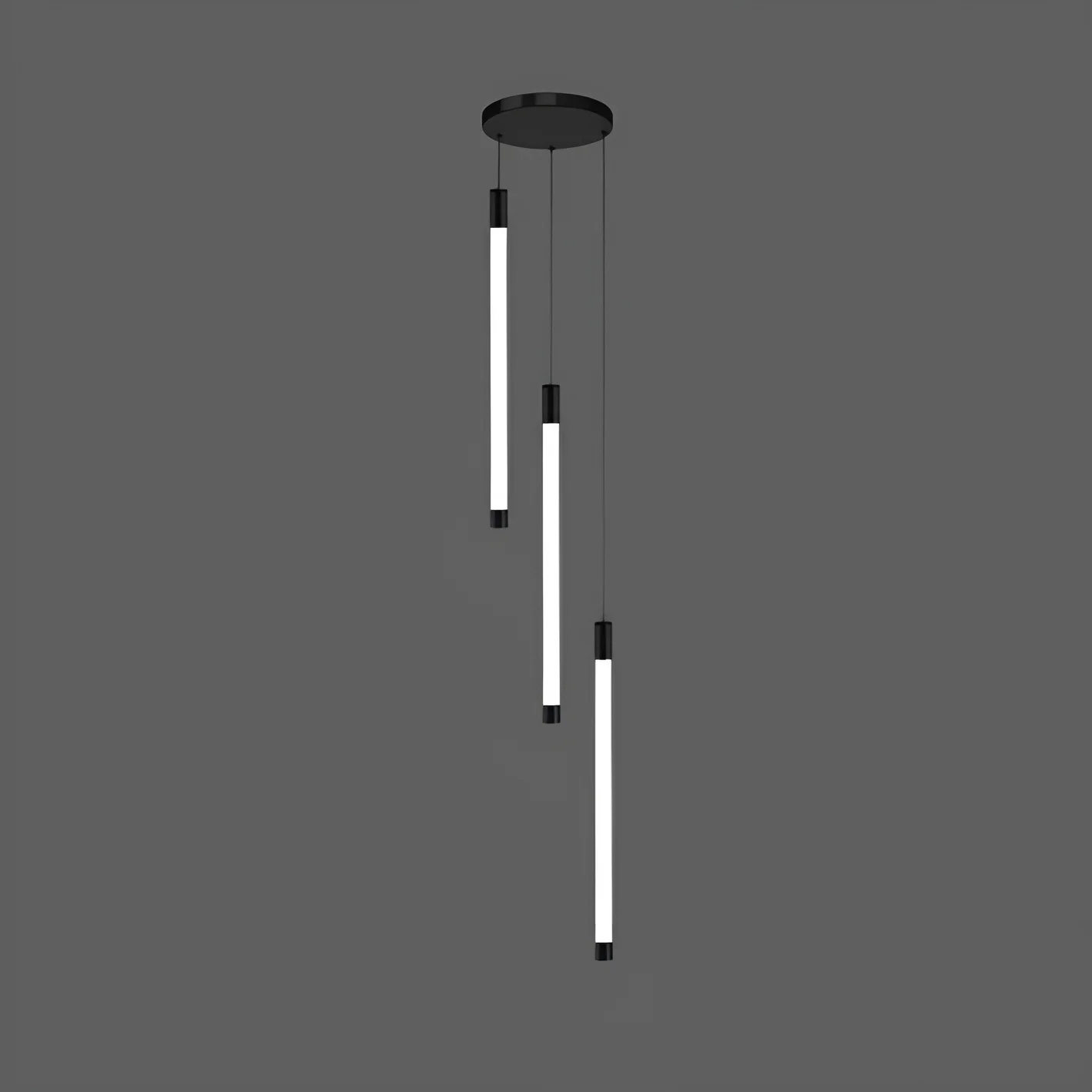 Gold and Black LED Chandelier for Staircase