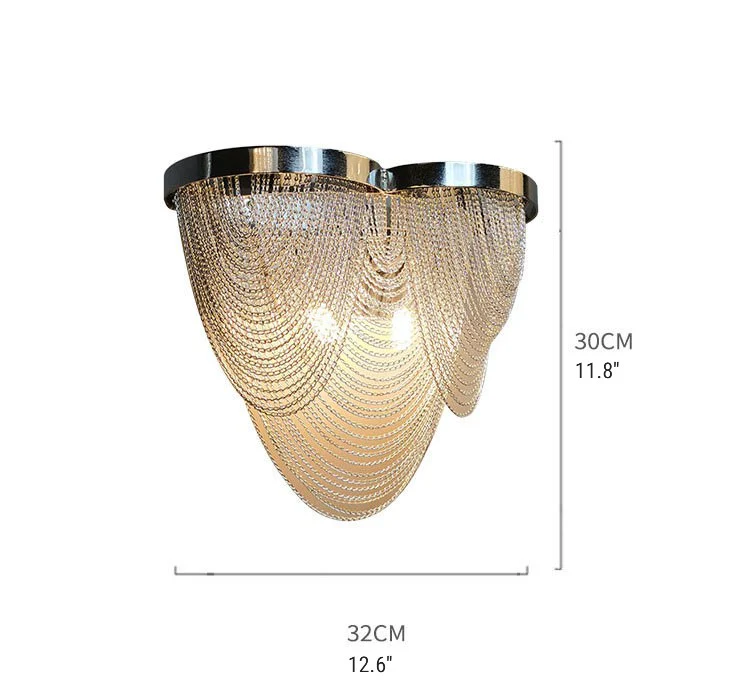 Luxury Chain Wall Lamp in American Style for Living Room, Bedroom