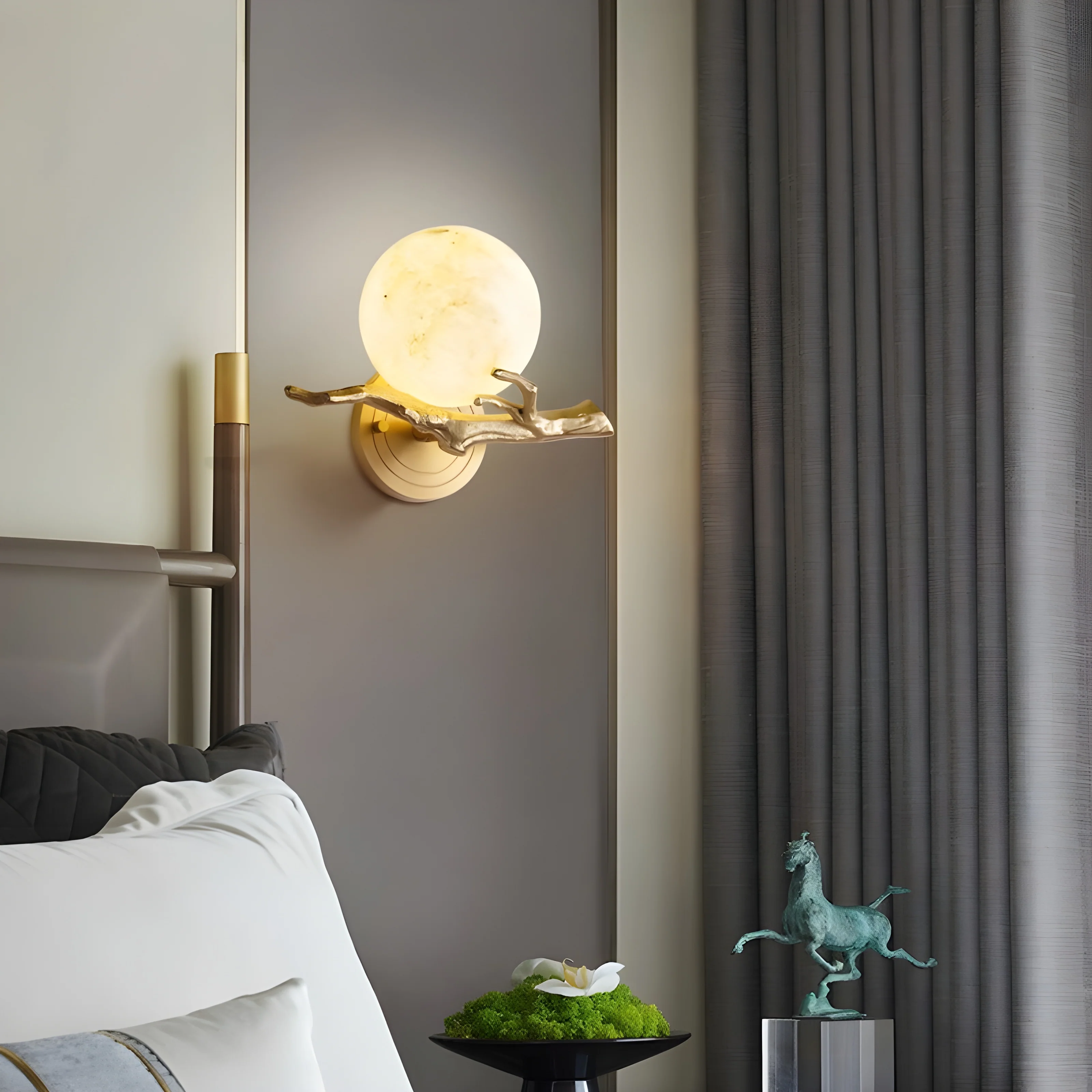 Creative Wall Lamp in the Shape of the Moon for Bedroom, Living Room