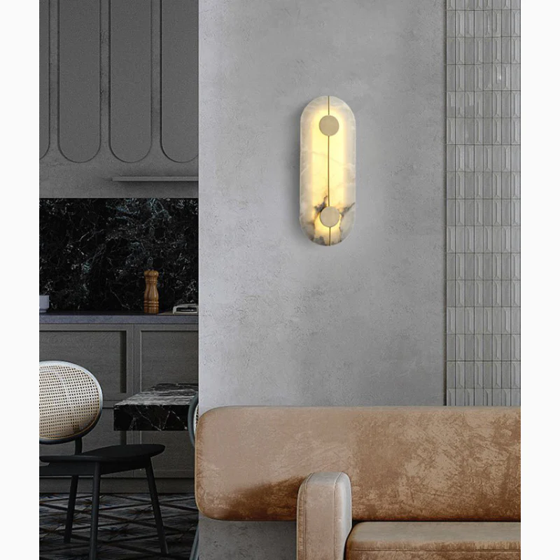 Creative Marble Wall Lamp in Chinese Style for Living Room, Bedroom