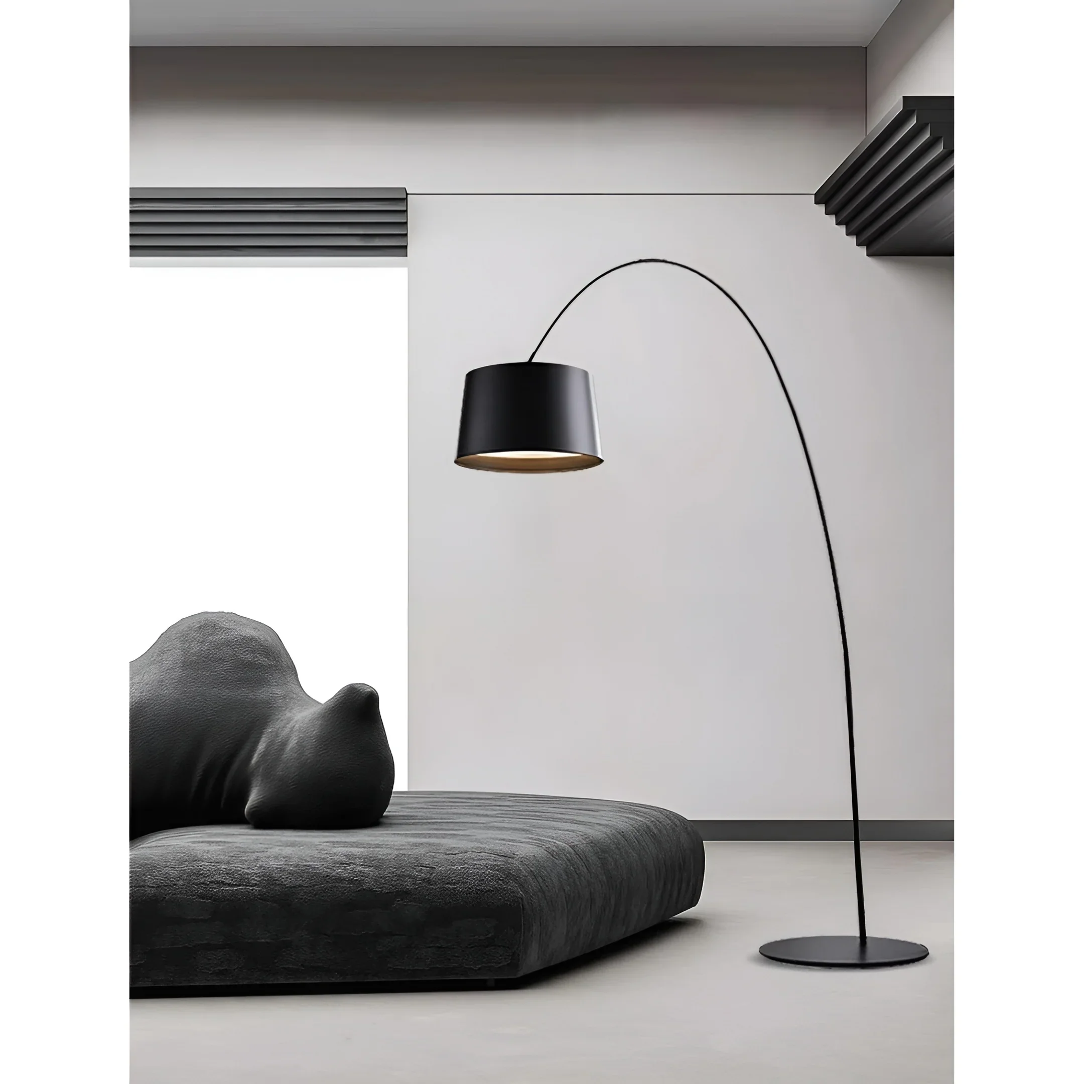 Designer Arc Floor Lamp - Modern Minimalist Aluminum Lamp