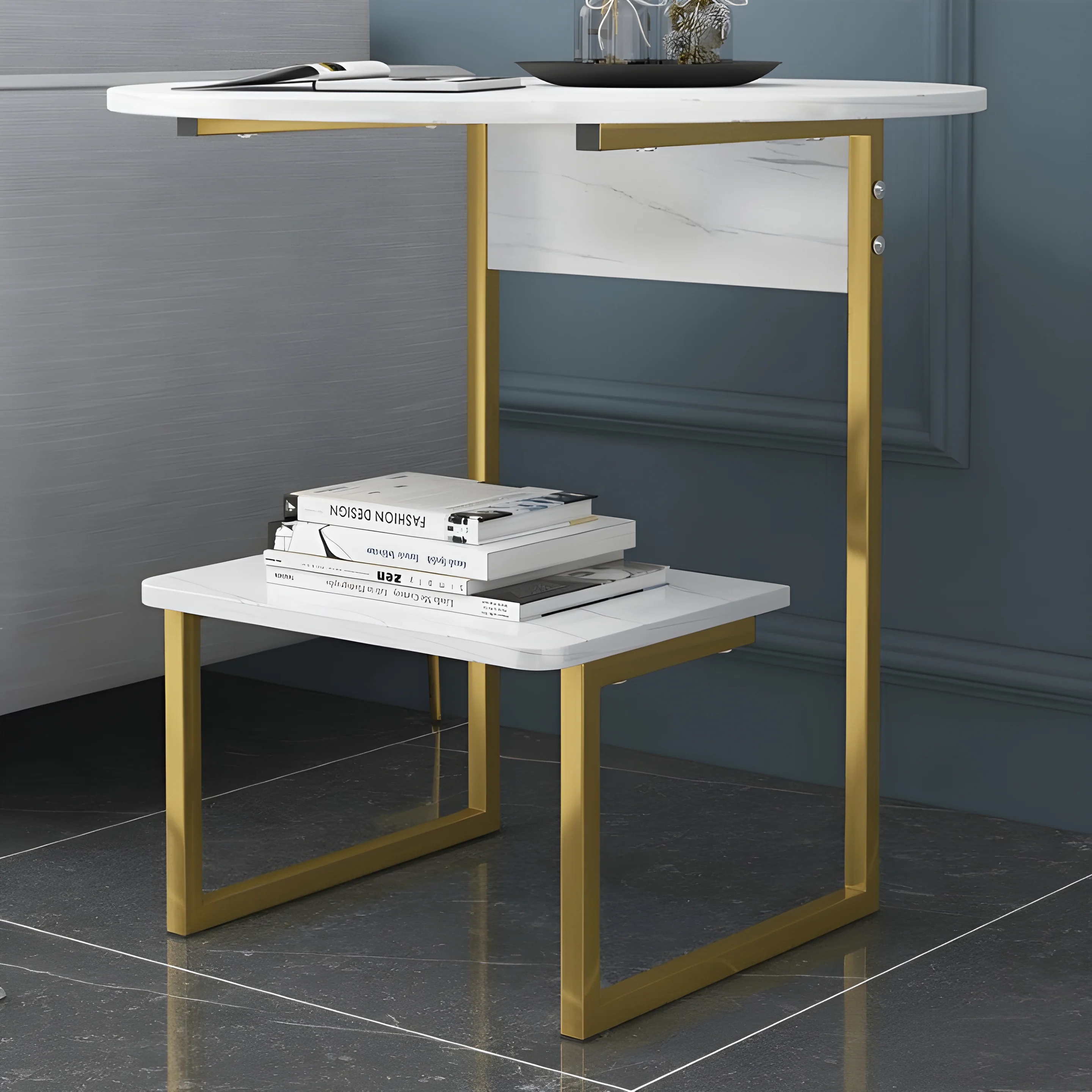 Round Metal Side Table made in Nordic Design