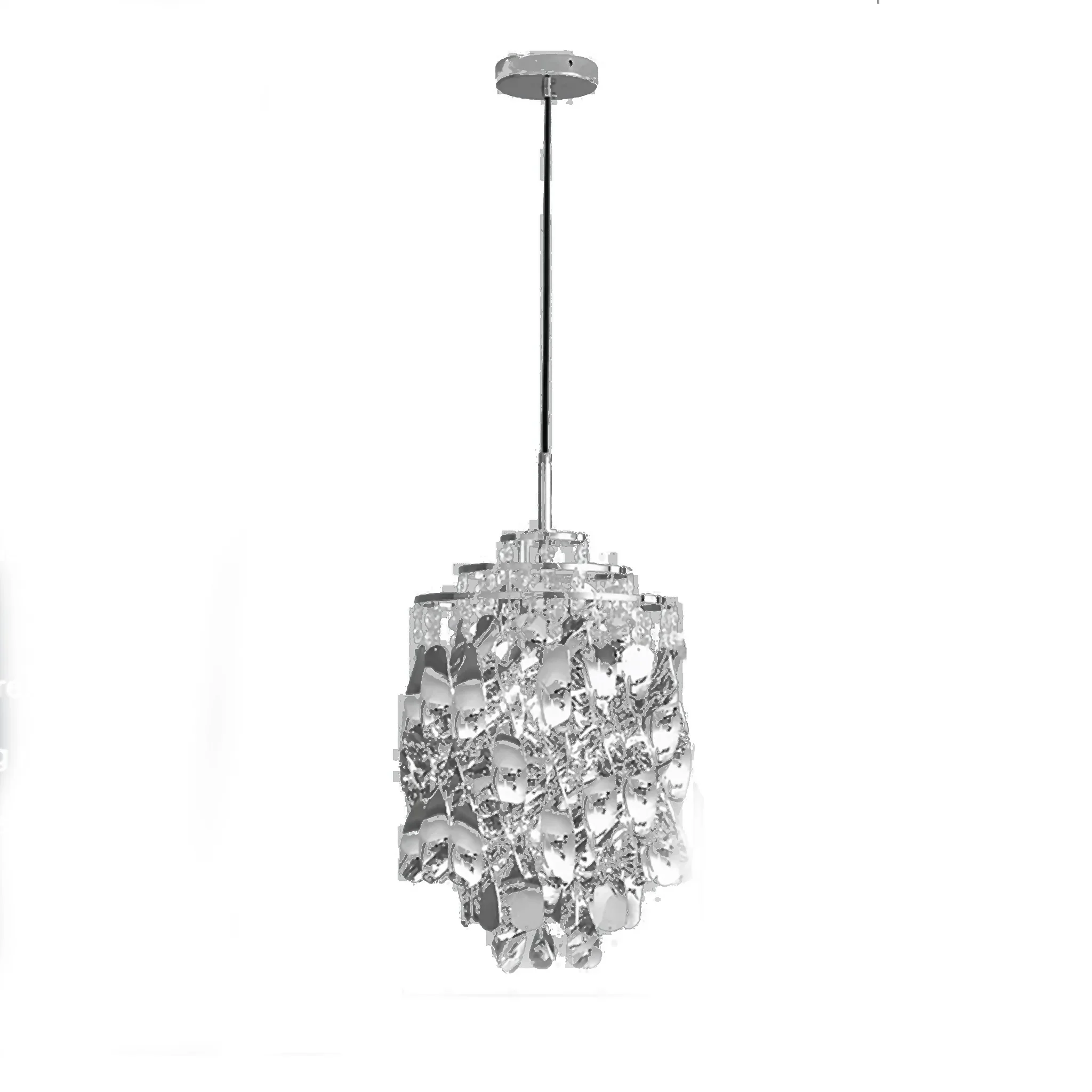 Stunning Gold/Chrome Crystal Pendant Chandelier