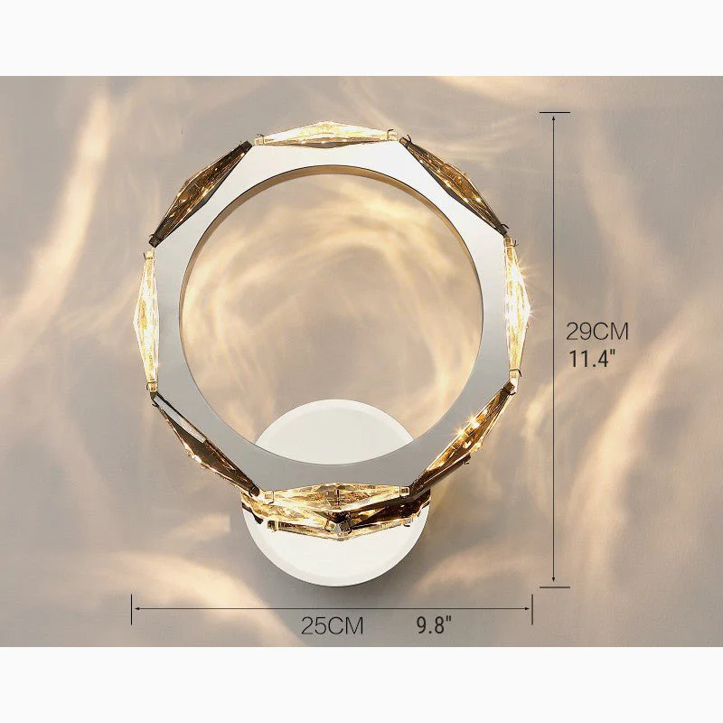 Neuchatel | Gold Wall Lamp in the Shape of Ring for Living Room