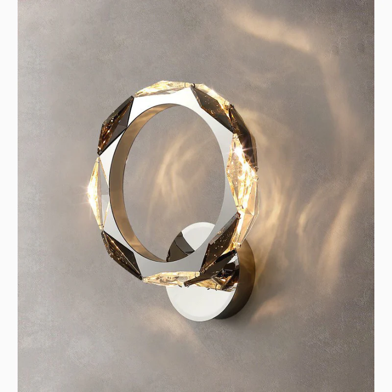 Neuchatel | Gold Wall Lamp in the Shape of Ring for Living Room
