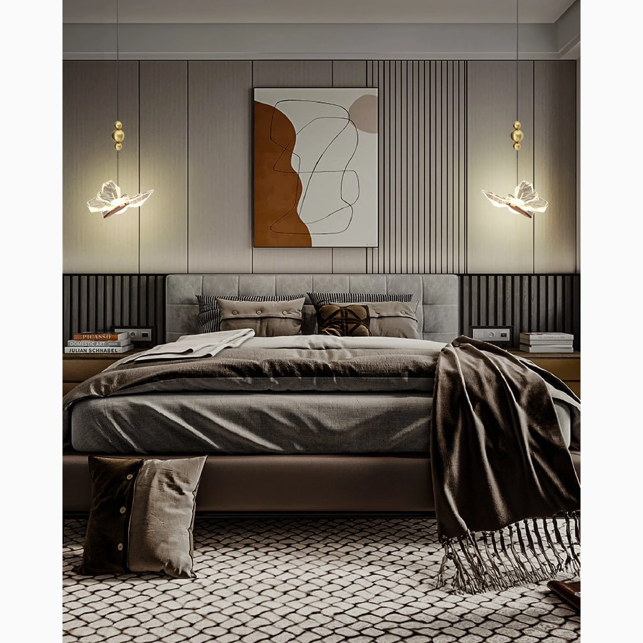 Aeschiried | Gold Lighting in the Shape of Butterfly for Bedroom