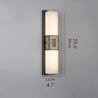 Creative Marble Wall Lamp in Chinese Style for Bedroom, Living Room