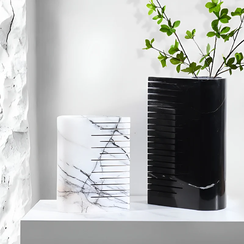 Creative Luxury Polished Marble Flower Vase