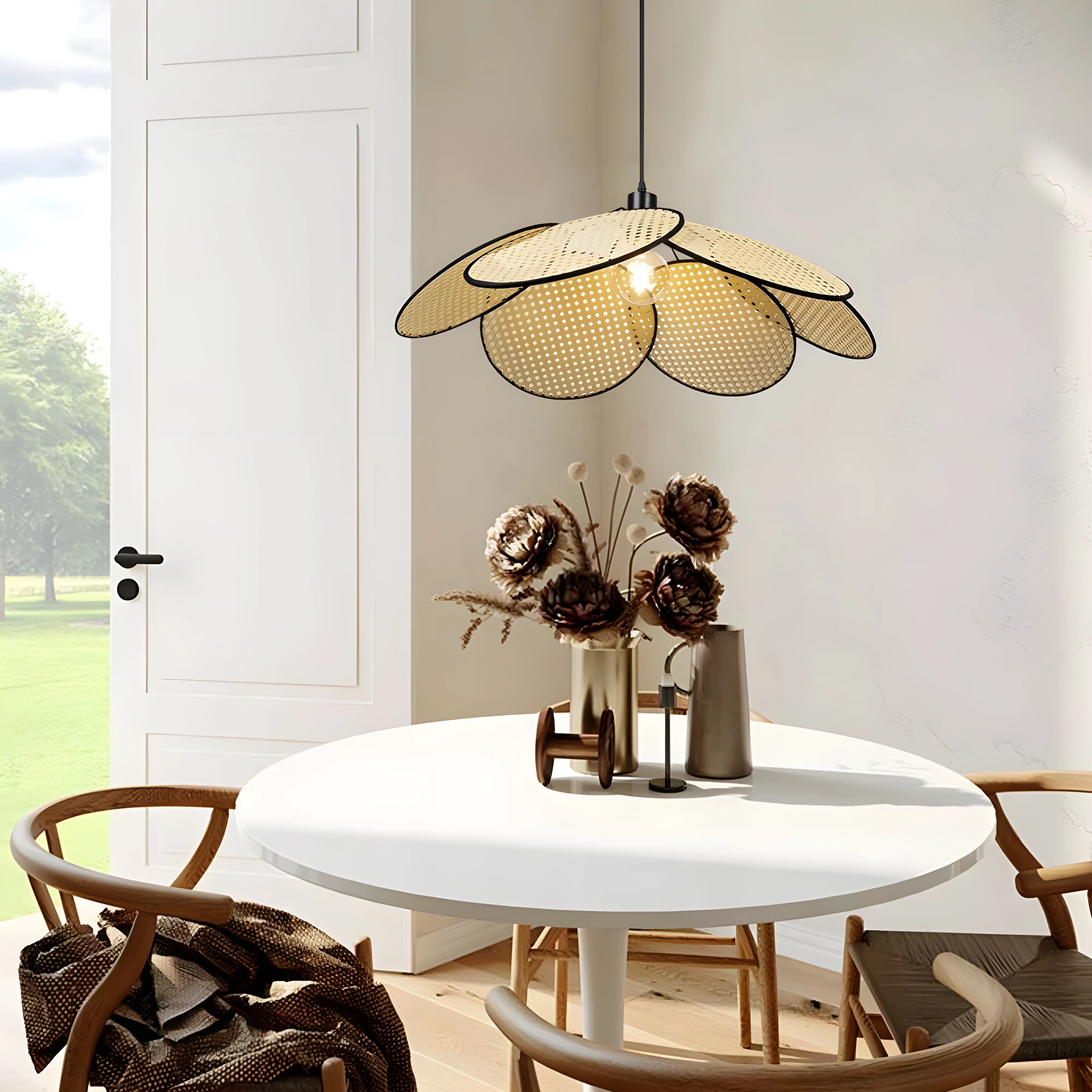 Brienz | Pendant Light with Hand Made Rattan Wicker