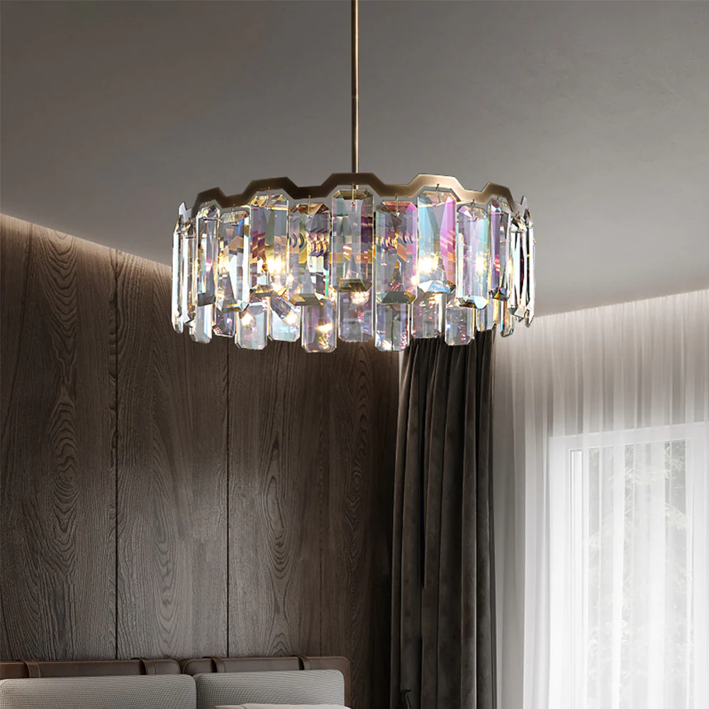 Elegant Crystal-Embellished Chandelier for Contemporary Homes