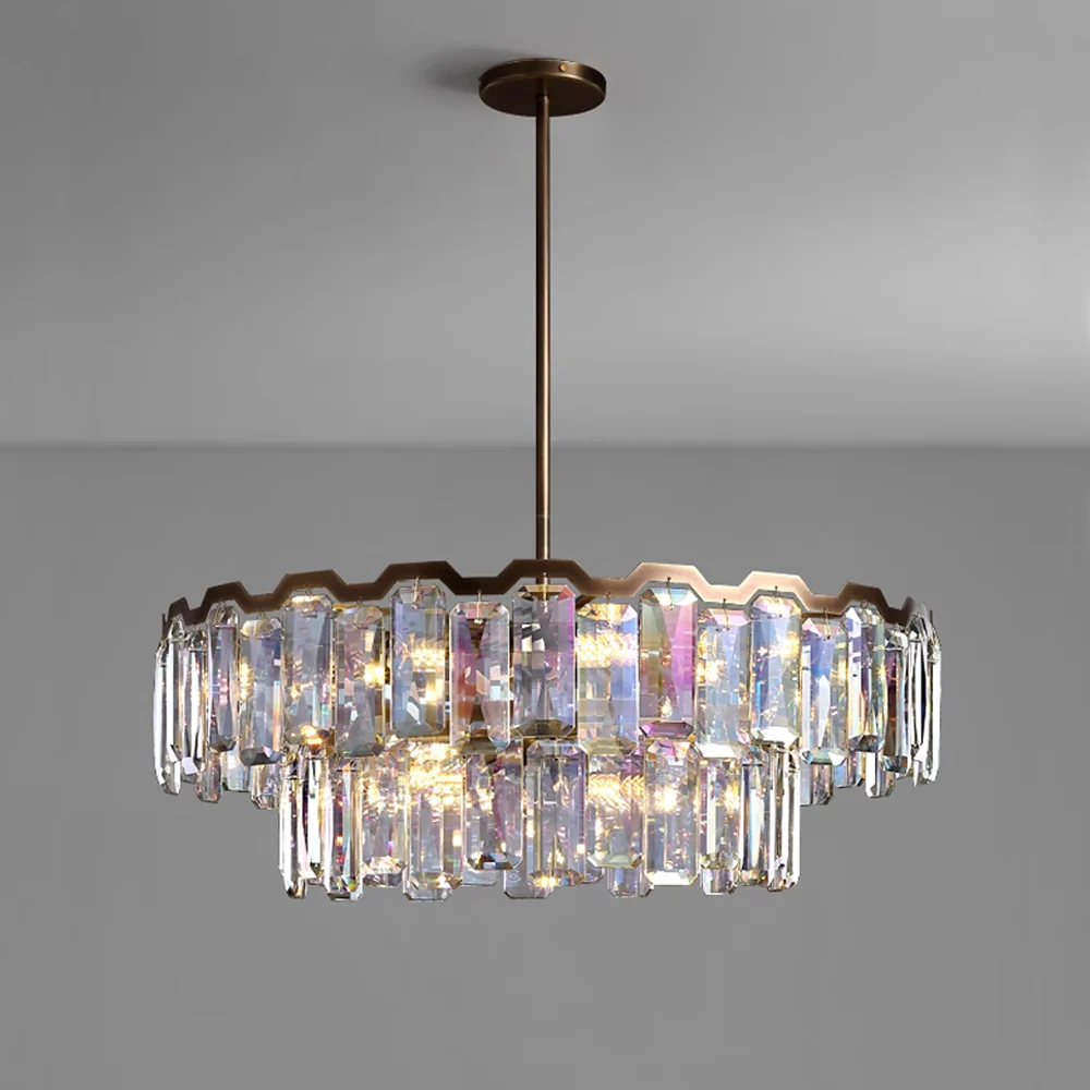 Elegant Crystal-Embellished Chandelier for Contemporary Homes