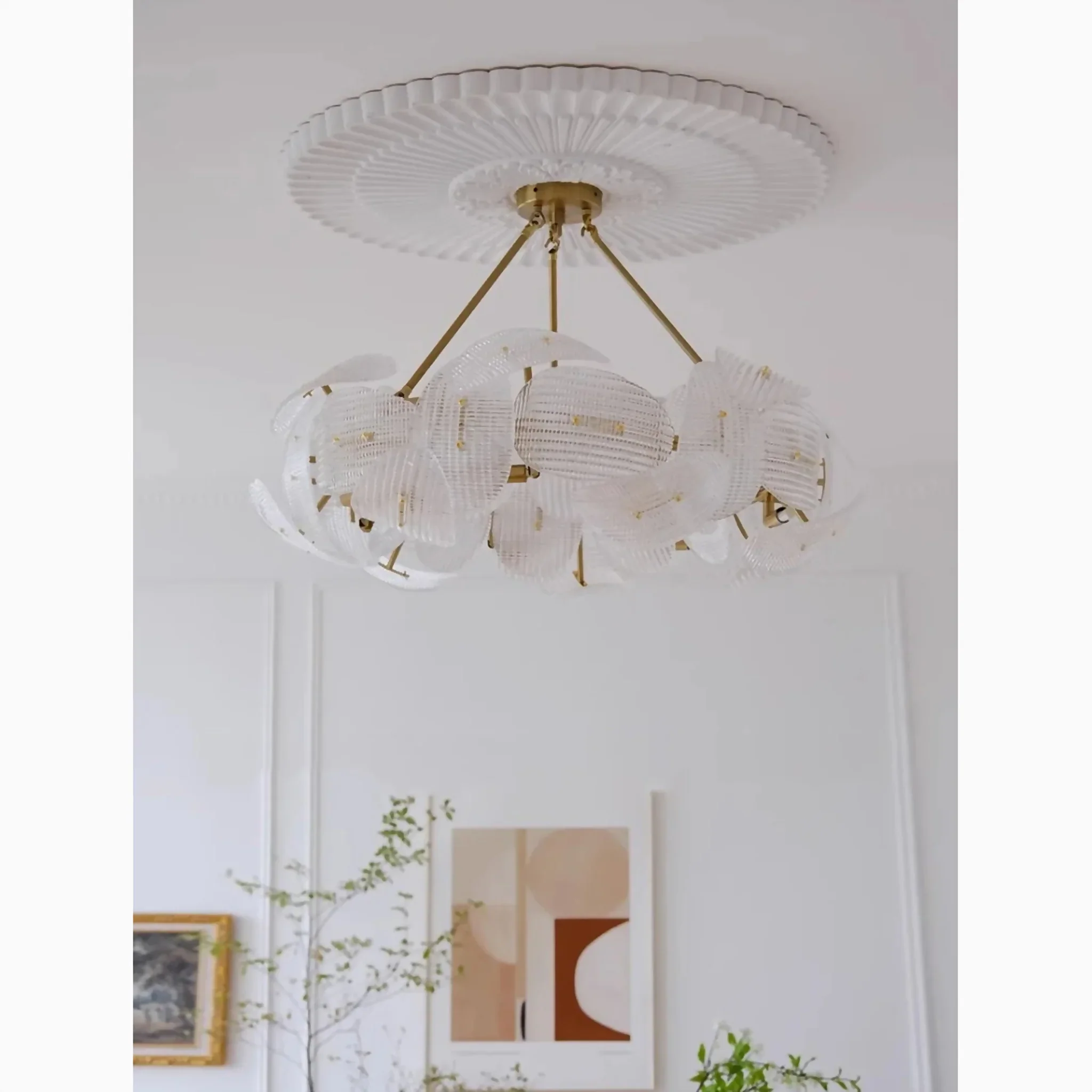 Ali | Luxury Creative Big Flower Shape Glass Chandelier