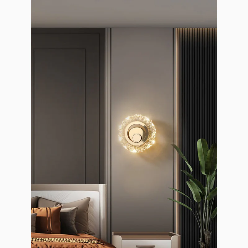 Luxury Wall Lamp in Shining Sun Style for Living Room, Bedroom