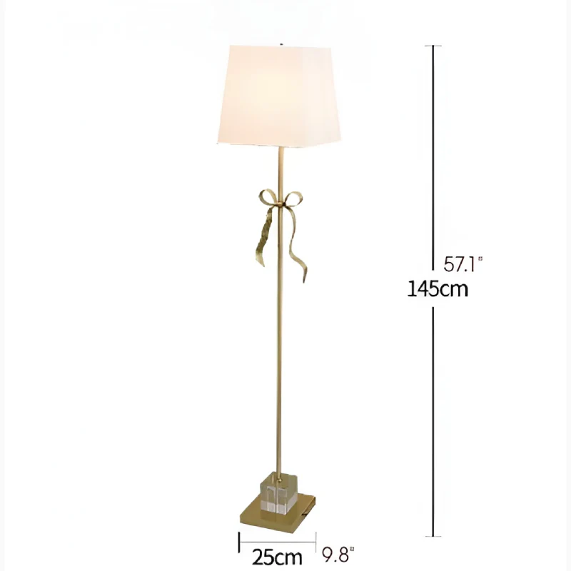 Crans-Montana | Retro LED Copper Floor Light With a Princess Bow