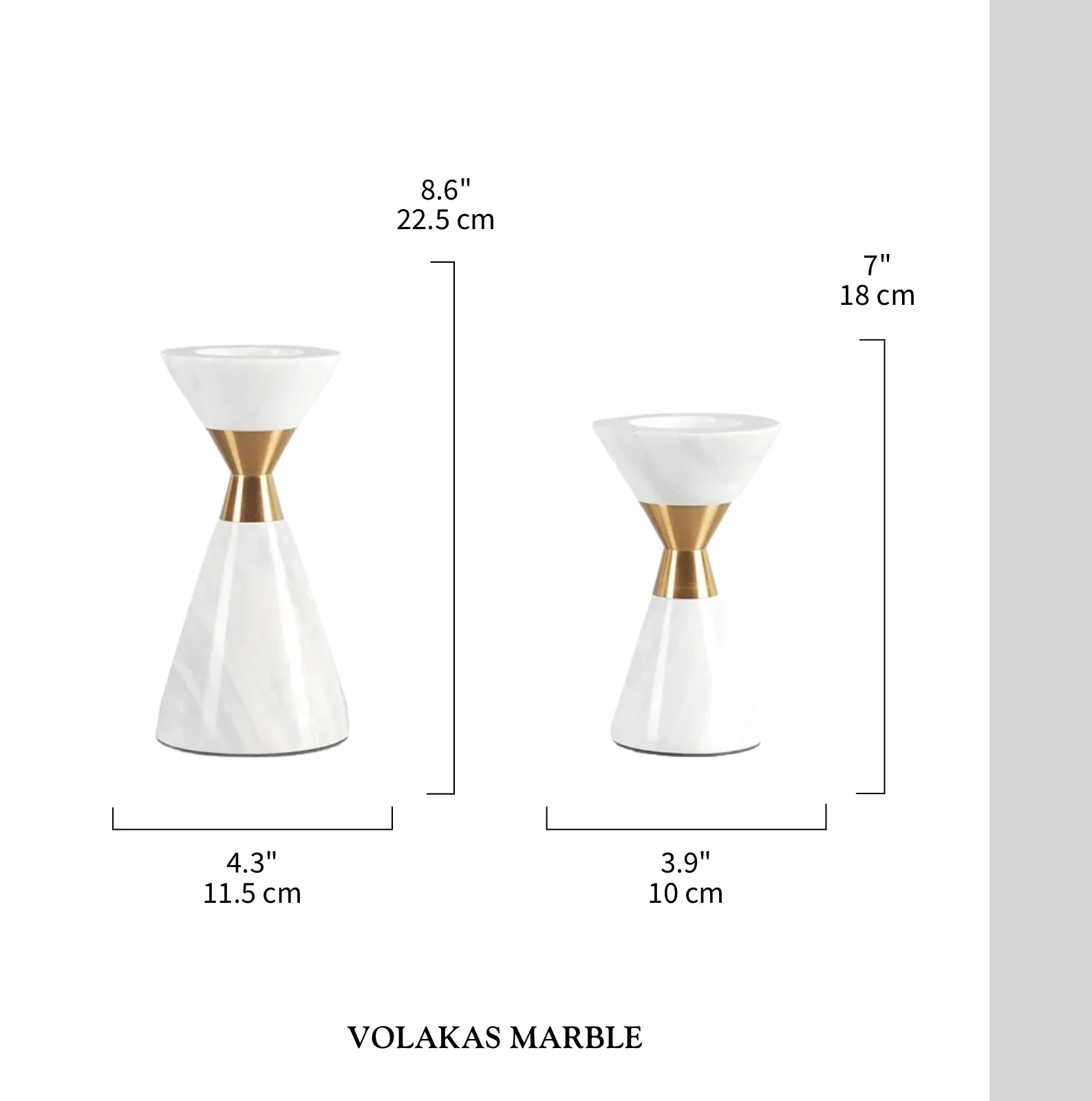 Scandinavian White Natural Volakas Marble Candle Holder