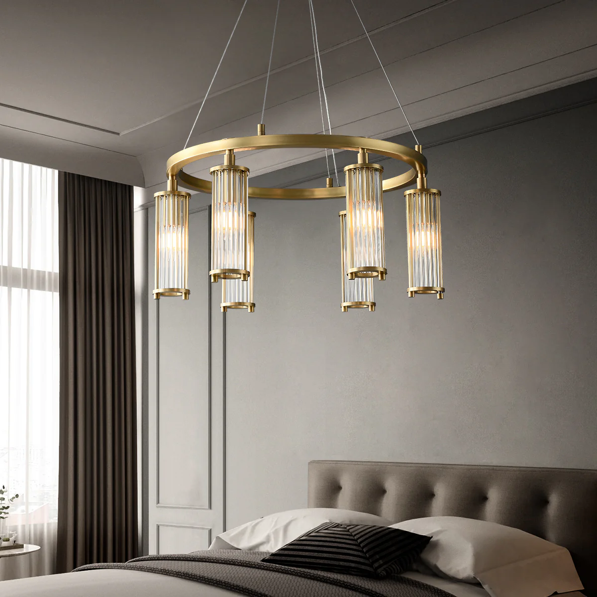 Modern Halo Elegance Ring Chandelier