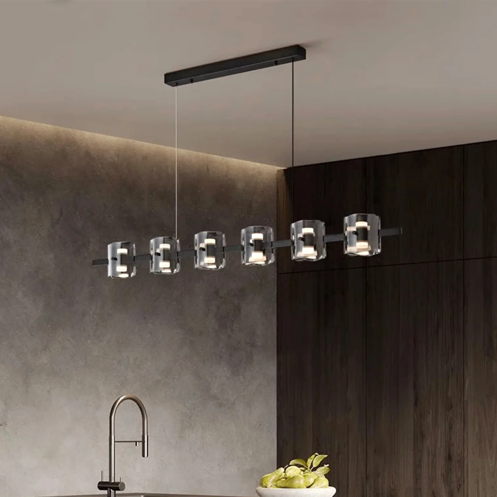 Sch?nenwerd | Stylish Creative Rectangle Glass Chandelier