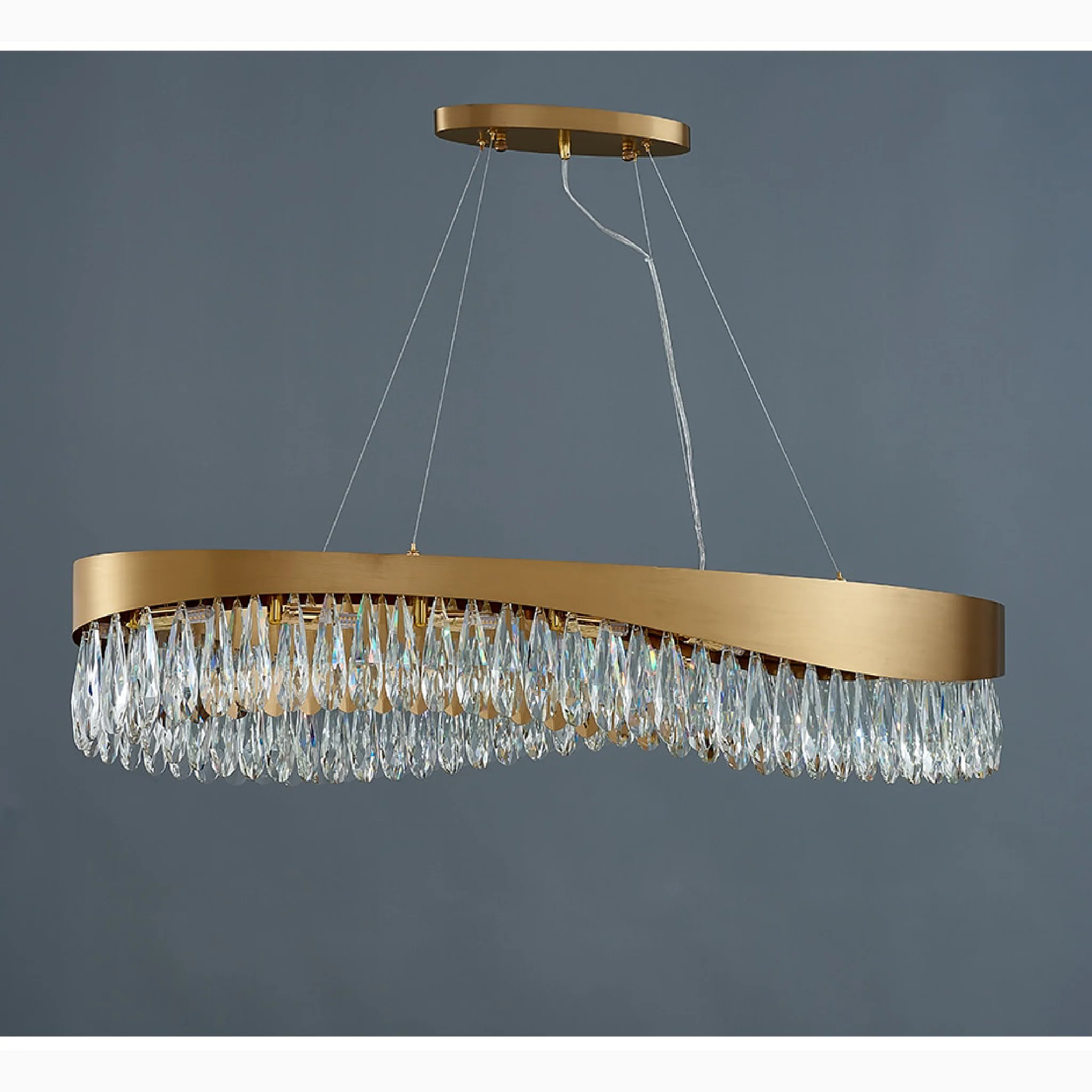 Capo Noli | New Modern Wave-shaped Crystal Chandelier