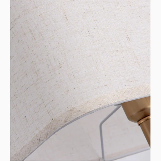 New Gray Marble LED Light Modern Fabric Table Lamp