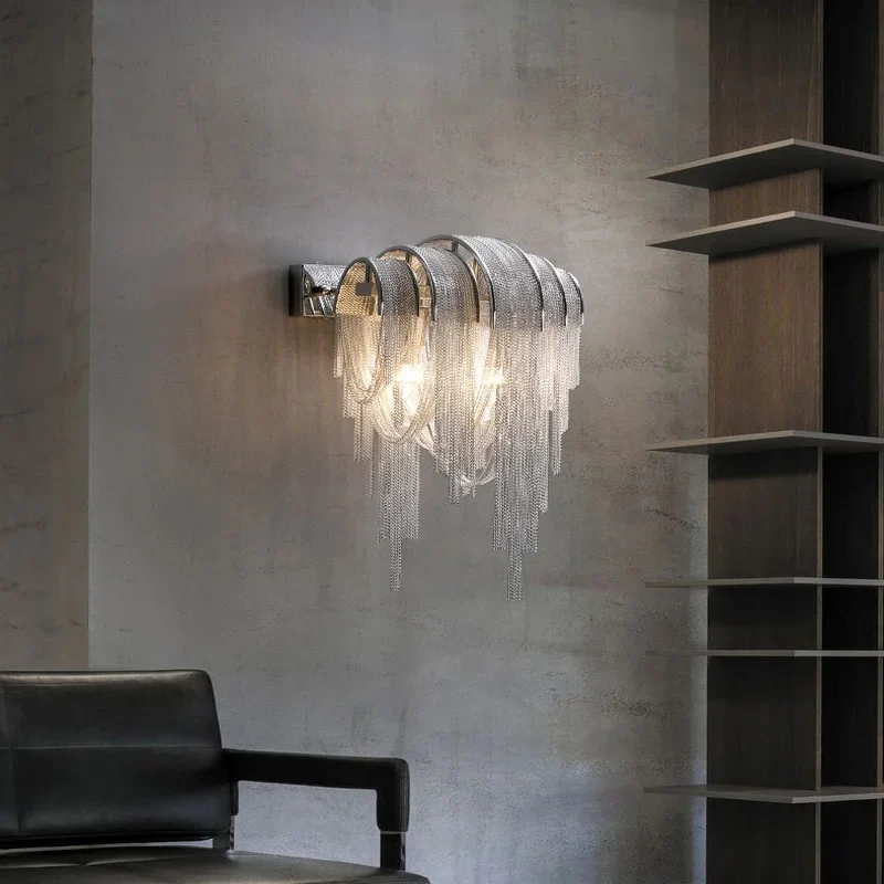 Luxury Tassel Wall Lamp in Italian Style for Living Room, Bedroom